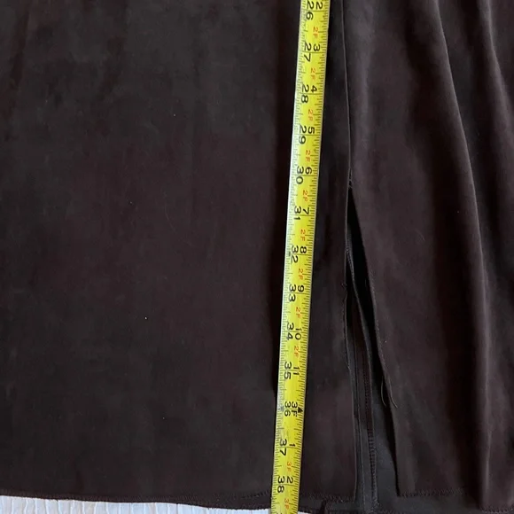 Vintage Faux Suede Midi Dress Sleeveless size 16 - Picture 9 of 9